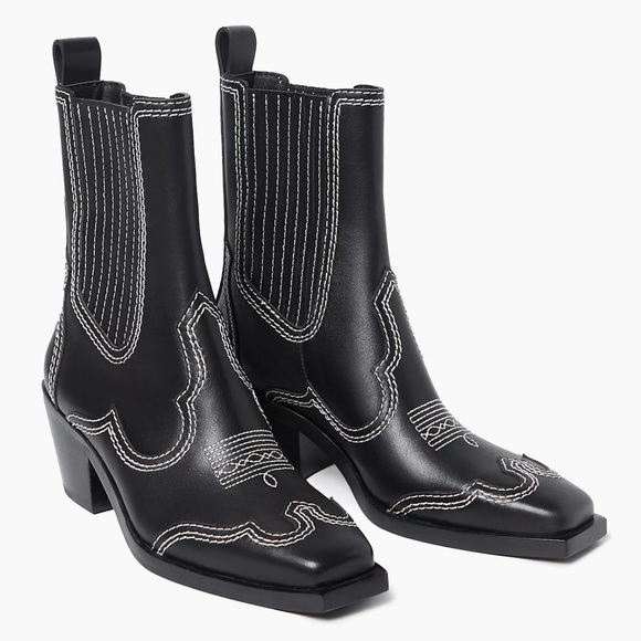 Loeffler Randall Shoes - Loeffler Randall Agnes Western Leather Ankle Boots